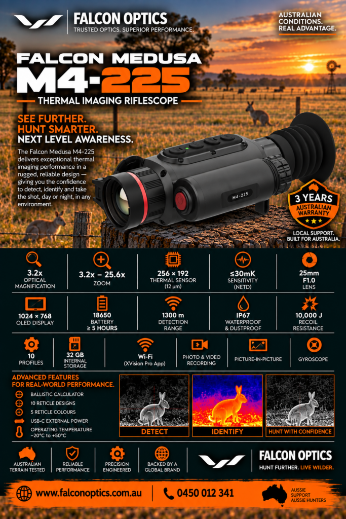 FALCON MEDUSA M4-225, 256×192 SENSOR, 25mm LENS