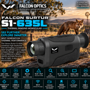 FALCON SURTUR S1-635L, 640x512 SENSOR, 35mm LENS, 1000M LRF